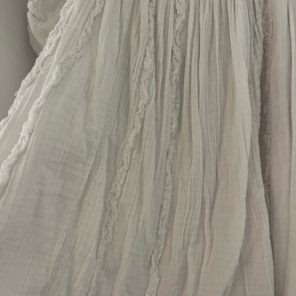Free People gauzy white mini dress - Picture 2 of 5